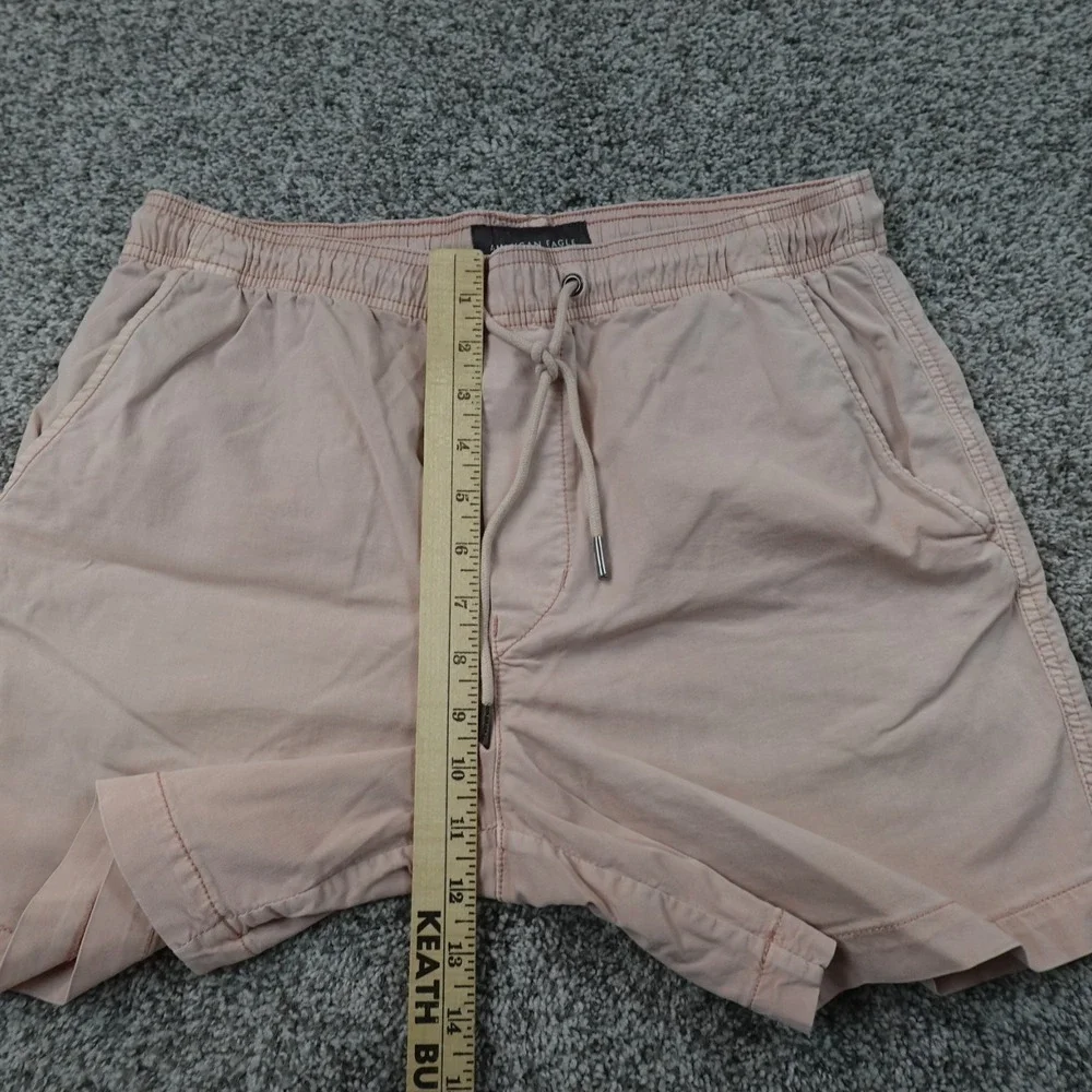 American Eagle Shorts Mens S Pink Chino Flex Stretch Drawstring Athletic Preppy